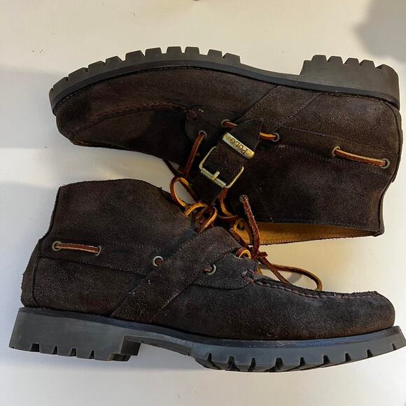 Vintage ralph lauren rumford brown boots main image 6